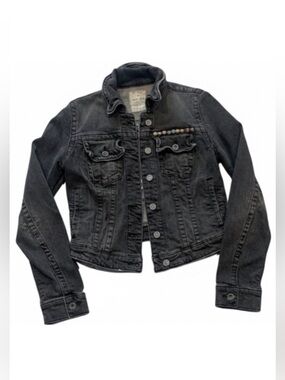 Free People Y2K Studded Heart Jean Jacket